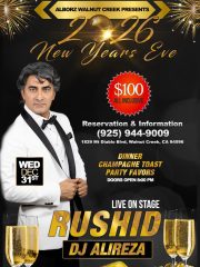 2026 New Years Eve – Rushid Live on Stage- WALNUT CREEK